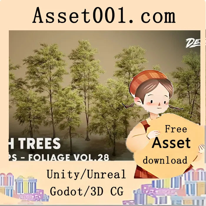 Foliage VOL.28 - Ash Trees (Nanite and Low Poly) 5.1+