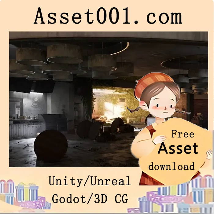 后末日咖啡馆环境场景包（含275个独特网格模型）|Post Apocalyptic Coffee Shop ( Post Apocalyptic Coffee Shop Post Shop Coffee ) 5.5