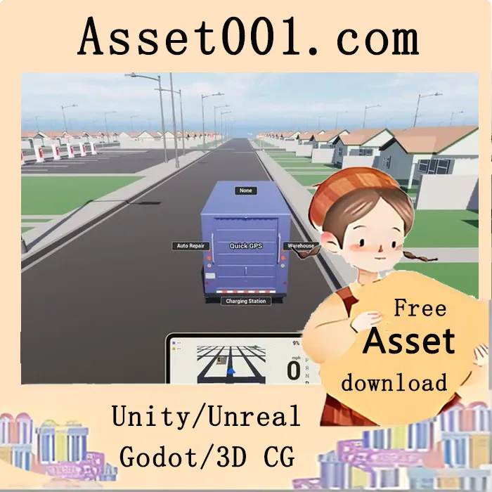 Unreal Engine 电动卡车送货模拟器模板 5.2 版功能详解|Package Delivery Simulator v2 - Template 5.2