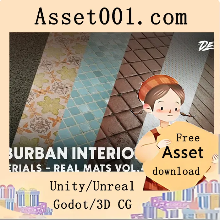 4K高精度材质包：70+款郊区建筑风格材质，支持Unreal Engine 5 Lumen渲染|Realistic Materials VOL.4 - Suburban Interiors (70+ Materials)