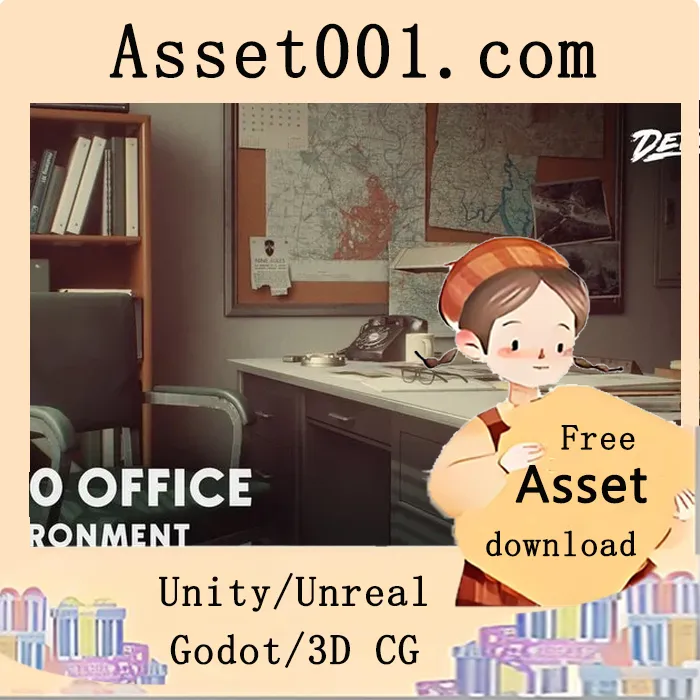 Unreal Engine 高质量军事办公室场景项目：包含100+高精度资产与AAA级视觉效果|1970 Office Environment 4.27+