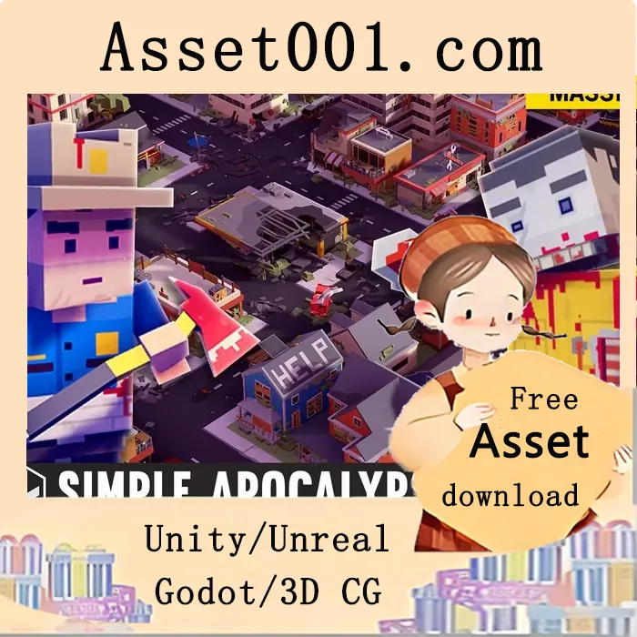 Unity资产包：Simple Apocalypse卡通 apocalypse场景与资源v1.2.6|Simple Apocalypse - Cartoon Assets v1.2.6