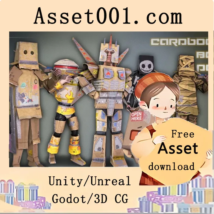 低多边形角色包：Cardboard Boys Pack（含PBR贴图，适用于多种游戏类型）|Cardboard Boys Pack v4.18+