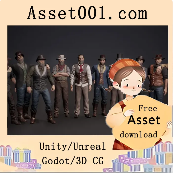 UE5 MetaHuman创作者西部NPC角色服装组件指南|Western NPC - Metahuman v4.20+