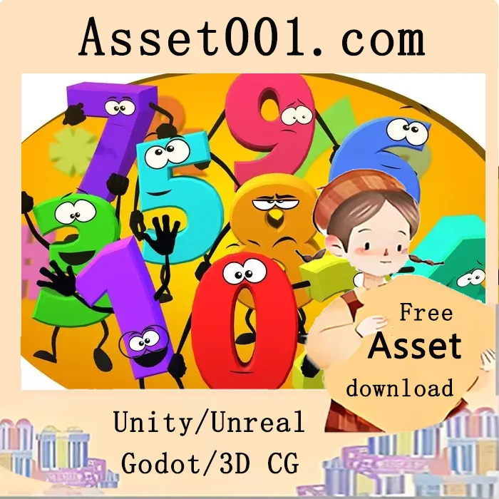Toon Numbers 人体角色模型资源包：包含36个角色、68个预制体及58个动画文件|Toon numbers v1.2