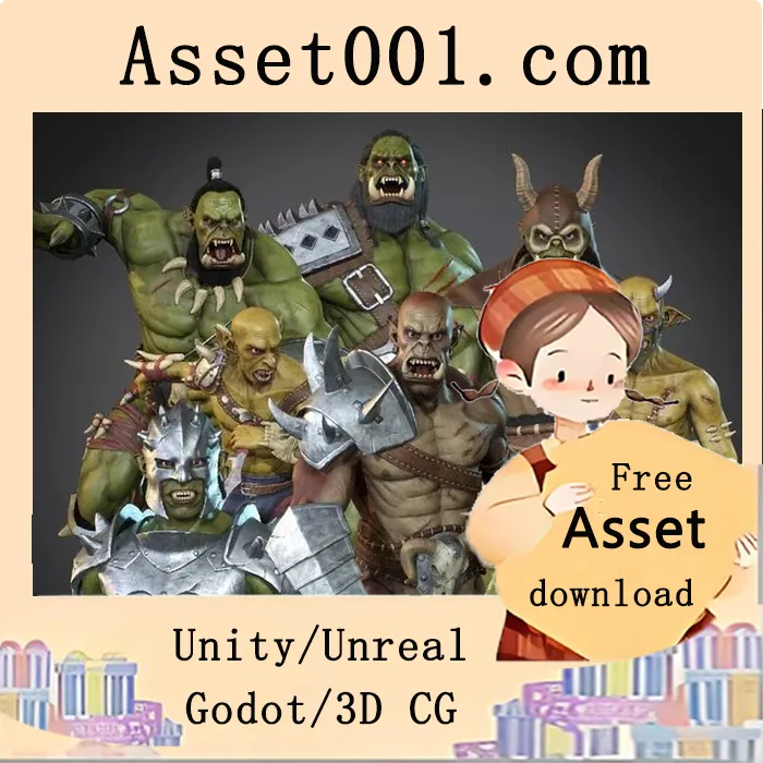 Orcs Pack 5.0+：基于Epic骨骼的PBR材质与可分离装甲组件|Orcs Pack 5.0+