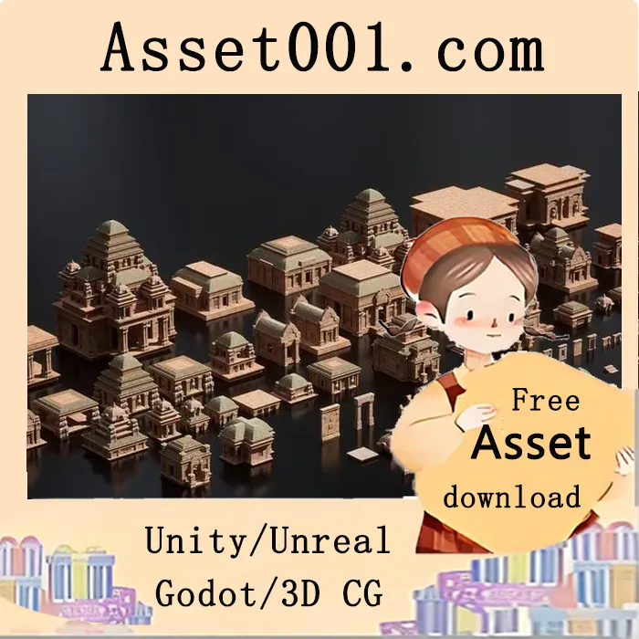 支持Nanite的幻想寺庙建筑包（Unreal Engine 5.1+）|Modular Temple Building Pack (Historical Temple, Fantasy Temple , Architecture) 5.1+