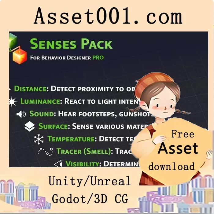 Behavior Designer Pro 配套感官插件 v1.0.5：为AI代理注入环境感知能力|Senses Pack for Behavior Designer Pro v1.0.5