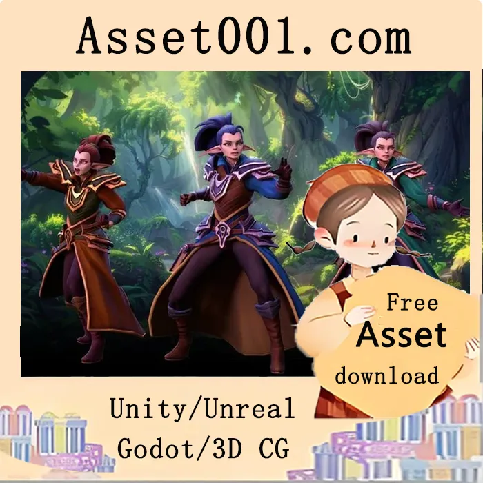 UE 5.0+ 风格奇幻女孩NPC包（5.1+版本）|Stylized Fantasy Girls NPC Pack #3 (5.1+)