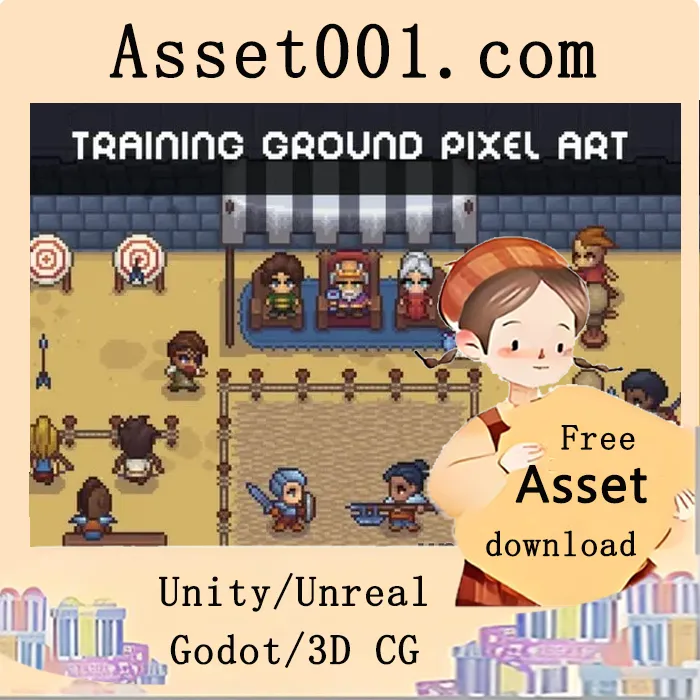 像素艺术训练场地图集：RPG游戏战斗准备场景完整资源包|Pixel Art Training Arena Tileset for RPG Games