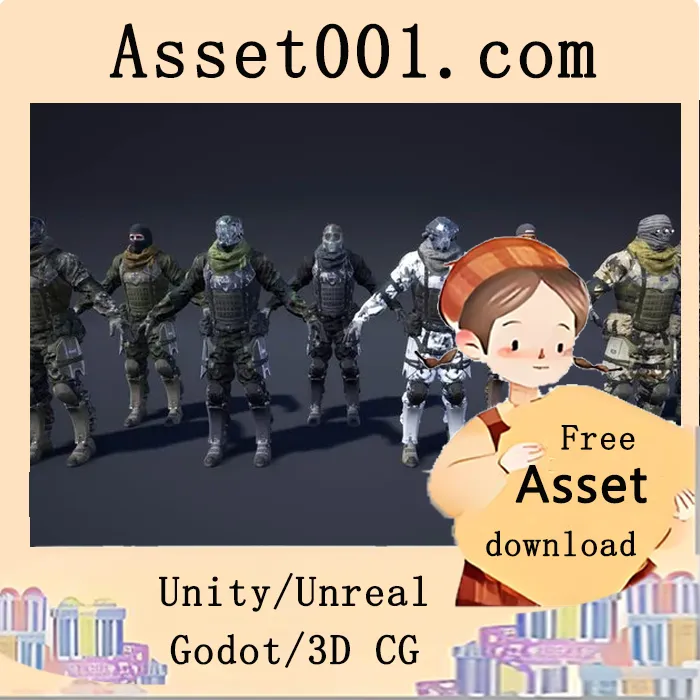 Unity军事士兵包4.18+：高质量士兵角色与自定义纹理|Military Pack 4.18+