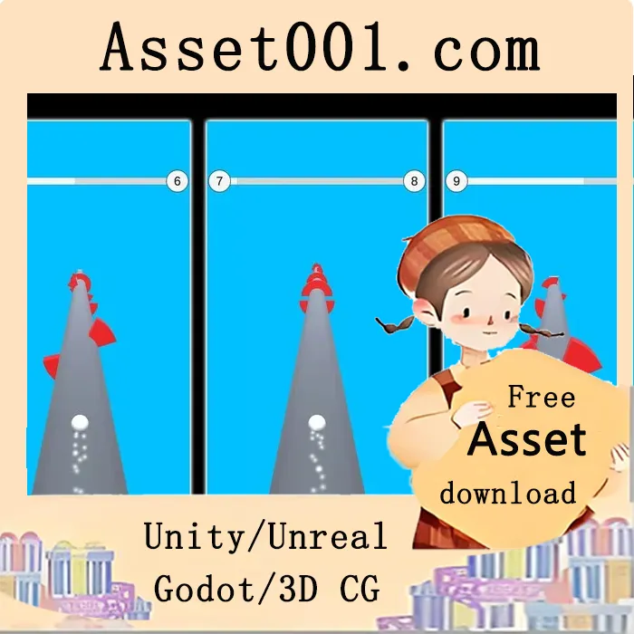 Unity水平旋转类休闲游戏模板：28关障碍躲避挑战|Level Rotator - Hyper Casual Game v1.0