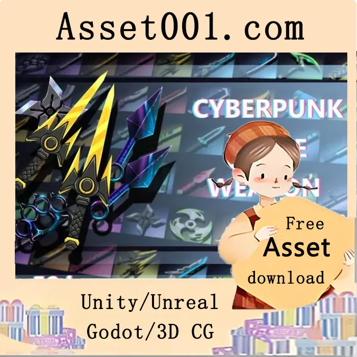 赛博朋克50把刀与刀具512×512图标包|Cyberpunk 50 Blades & Knives 512x512 Icon Pack