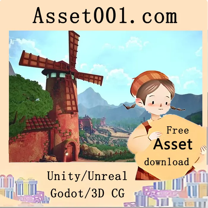 UE5风车谷场景包：包含93个高质量资产的风格化环境构建方案|Stylized Windmill Valley Environment 5.6