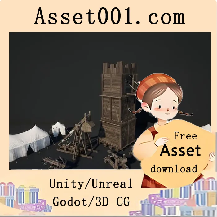 基于历史数据与实物复刻的中世纪攻城器械与营地道具包|Medieval Siege Weapons