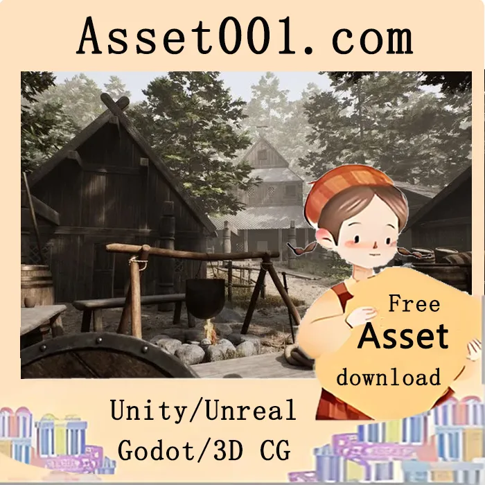 中世纪北欧村庄环境包：164个模块化建筑与内饰，高性能跨平台优化|Medieval Nordic Village Environment 5.0+