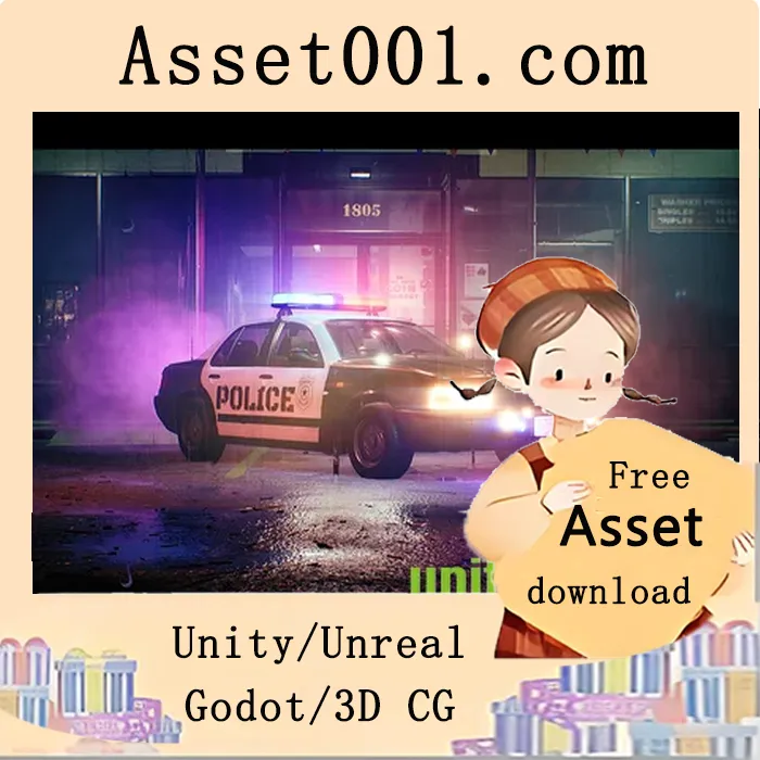 支持多人游玩的美国风格警车模型（可驾驶、可交互）|Police Car - Premium - Drivable and Interactable v5.1+