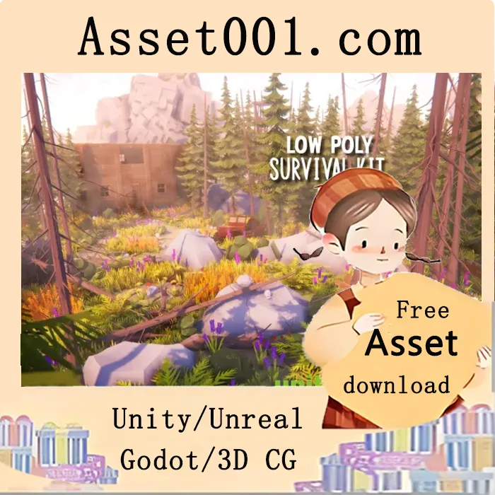 stylized survival kit 3D环境包：含269个独特资产的生存主题风格游戏资源包|Stylized Survival Kit v1.2.0