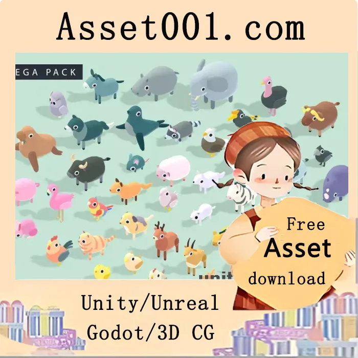 quirky系列动物 mega包 Vol.1：45种动物，支持移动端与AR/VR|Quirky Series - Animals Mega Pack Vol 1 v1.4