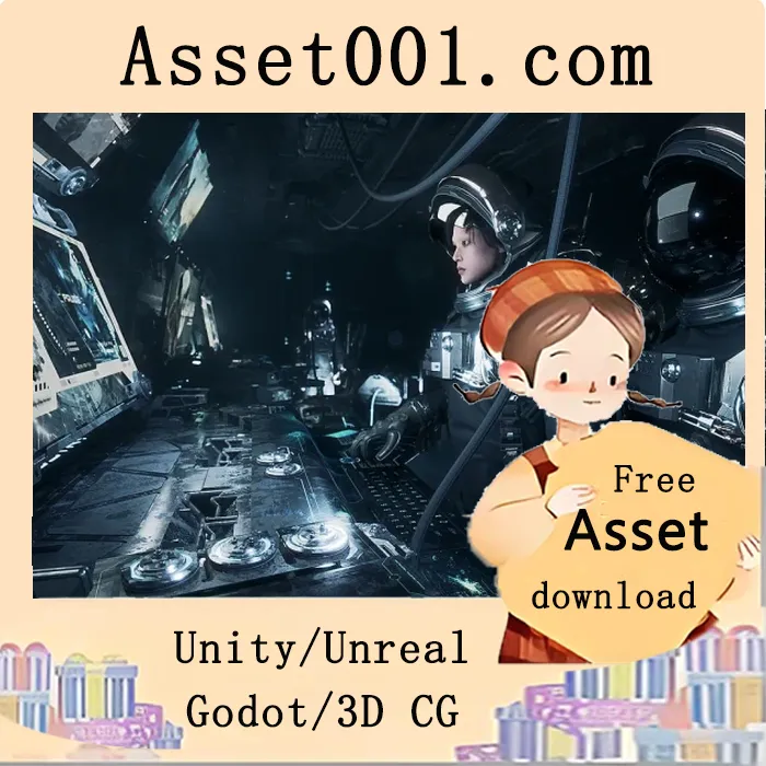 高精度科幻电脑工作站模型：支持智能材质与模块化设计的影视级场景构建|Sci-Fi Computer Station - Modular - High-Poly - Smart Materials v5.0+