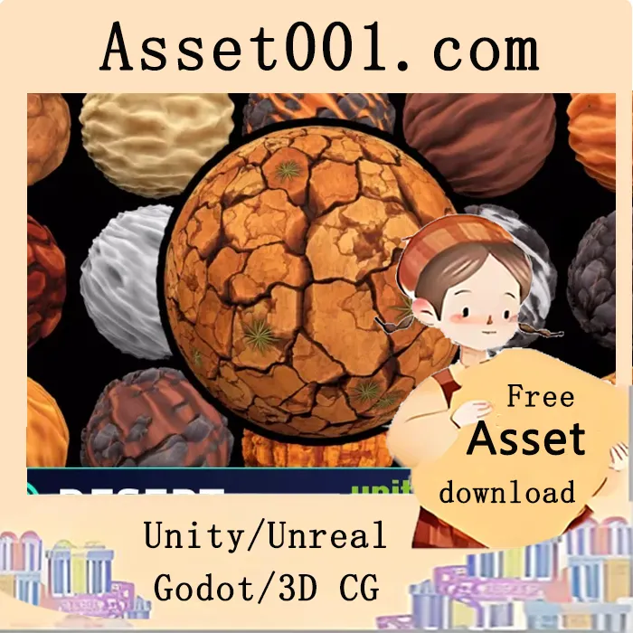 15套风格化沙漠纹理与材质|Stylized Desert Textures - RPG Environment v1.0