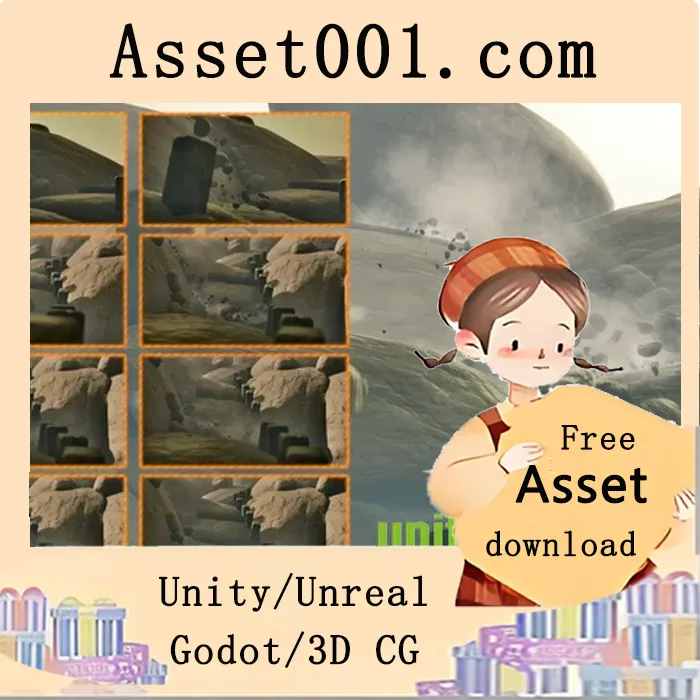 使用可编辑的3D声音位置效果自定义岩石/砖块及尘烟特效与音效|Rock Fall Niagara with Sound v4.26+