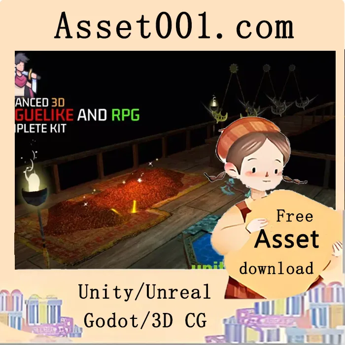 3D Roguelike RPG完整资源包：支持移动端与PC端的TPS、敌人AI、谜题及道具系统|3D Roguelike RPG Complete Kit for Mobile and PC: TPS, Enemy AI, Puzzle and Props v5.0