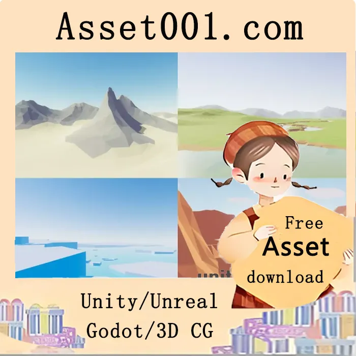 低多边形模块化地形包：3340个优化资产，打造独特游戏景观|Low Poly Modular Terrain Pack v1.5 (23 Oct 2025)