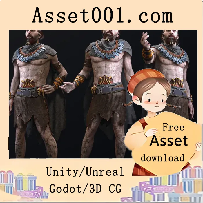 Unity商城推荐：北欧战士幻想人形资产包|Celtic Druid - Male Vikings - Fantasy Collection v5.0+