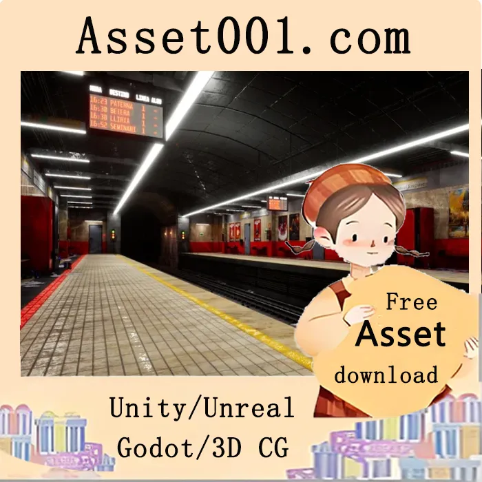 Unity地铁站模块化资源包：打造个性化地铁站场景|Metro Station Modular Pack v4.24+