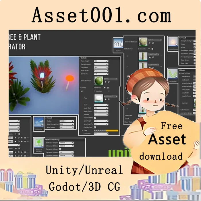 动态树木与植物生成器：快速易用的拖放生成系统|Dynamic Tree & Plant Generator v4.27+