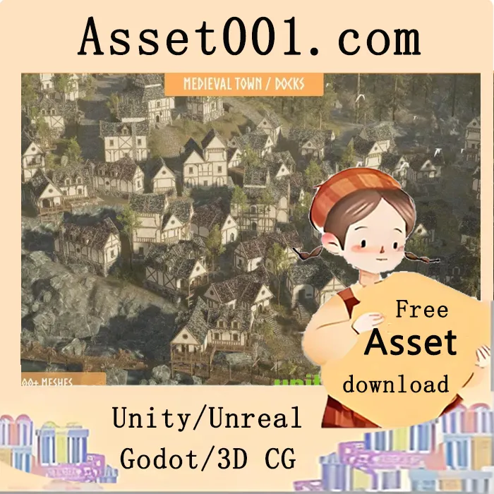 Modular Medieval Town, Docks (Medieval Town, Medieval Village, Town, Village) v2.0