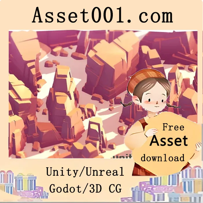 低多边形石质资产包：包含可定制着色器的环境创建工具|STORY - Stone Pack v1.1