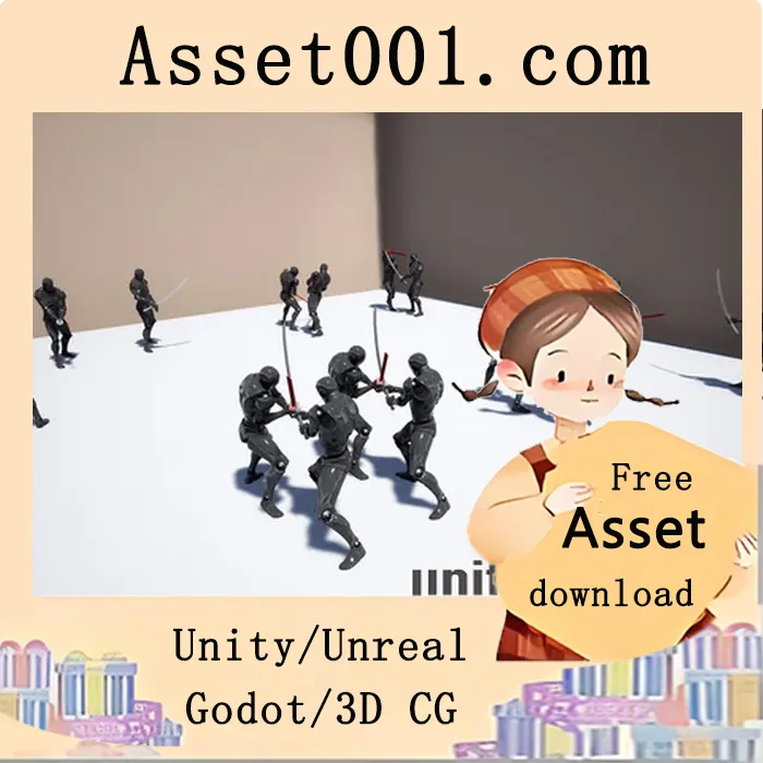 终极忍者角色攻击、移动与空闲动画集合|Ultimate Ninja Anims v5.1+