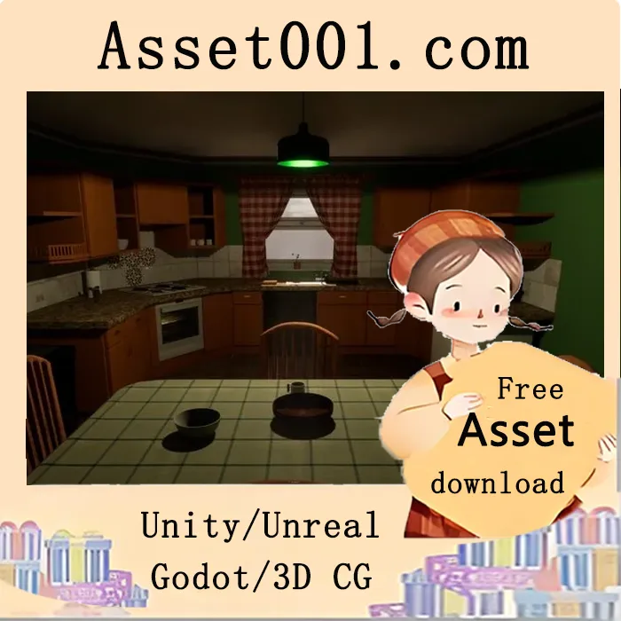 基于Unreal Engine 5.5的1990年代英国厨房资产包，支持Lumen与Nanite|English Kitchen - Asset Pack 5.6