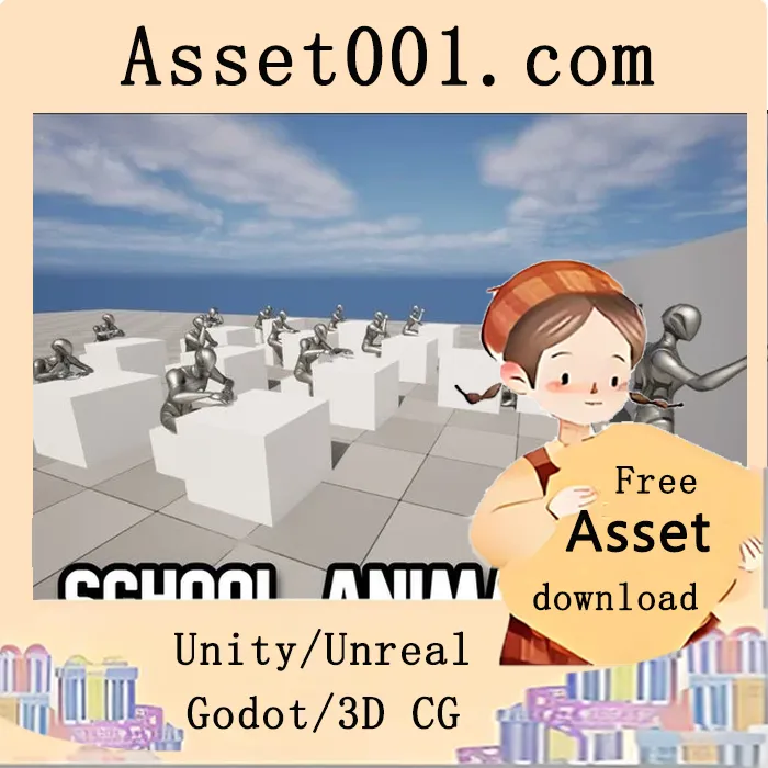 School Animations 5.3+ 包含22个学校生活动画场景|School Animations 5.3+