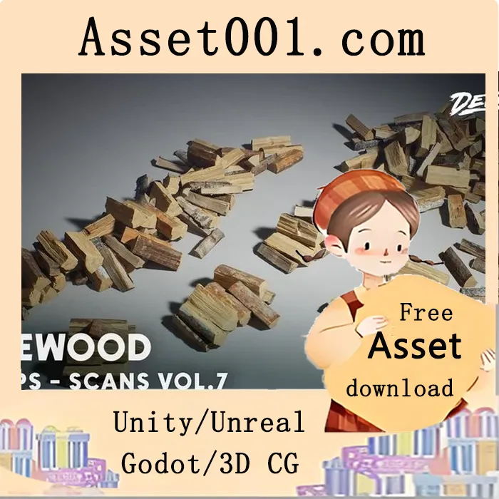 Scans VOL.7 - Firewood (Nanite + Mid Poly + Low Poly)
