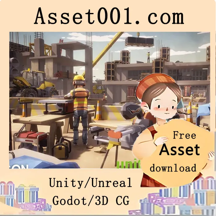 POLYGON 构建包：550+ 高清低多边形模型打造建造主题游戏|POLYGON - Construction Pack (UE) v5.0