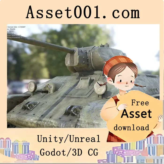 Unreal Engine市场：T-34坦克模型包（4.27版本）|Tanks Pack T-34 (4.27)