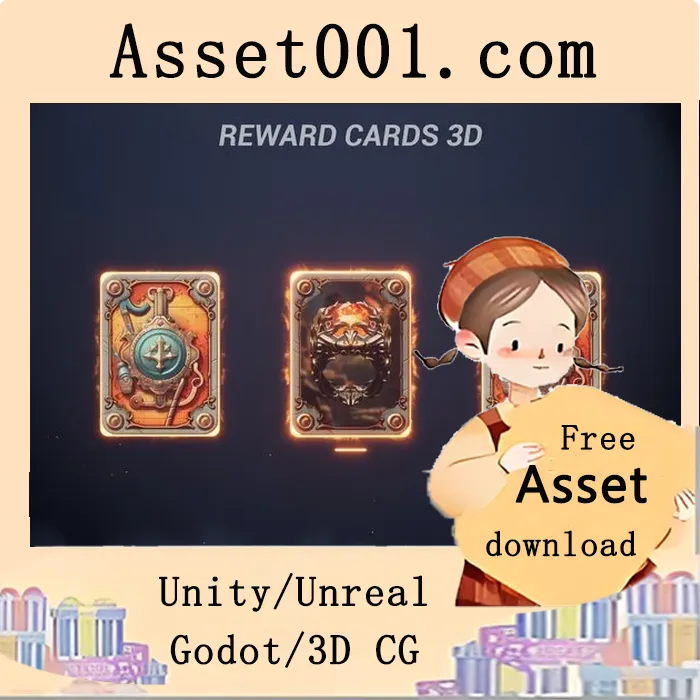 3D奖励卡系统5.1+：支持PC与移动平台的可定制奖励展示方案|Reward Cards 3D 5.1+