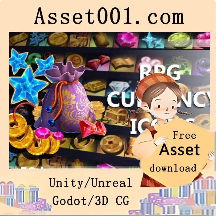 RPG游戏512×512货币图标集：50款高品质 fantasy 货币与道具图标|RPG Currency Game 512x512 Icons