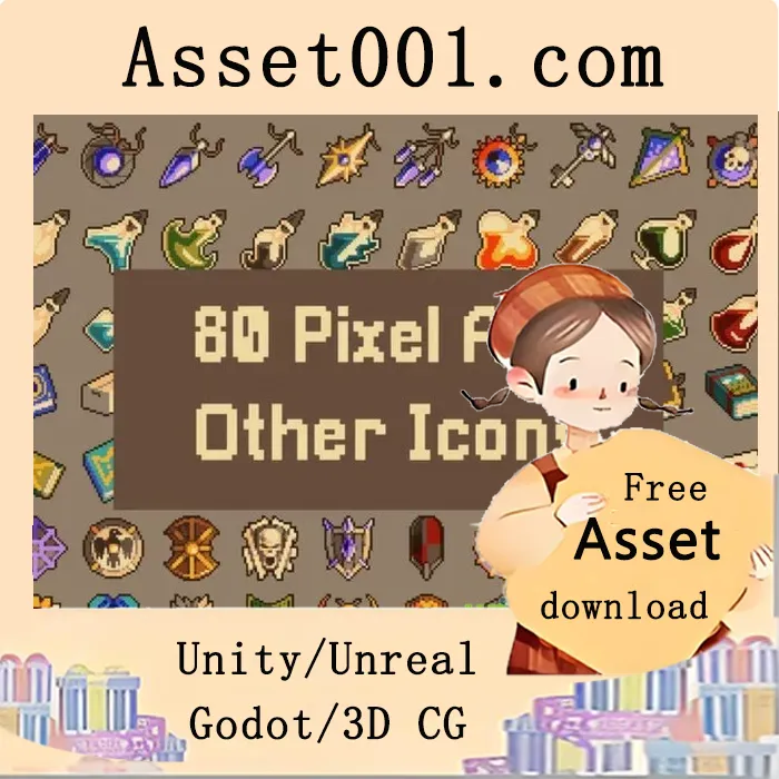 Pixel Art RPG Items 32x32 for Games