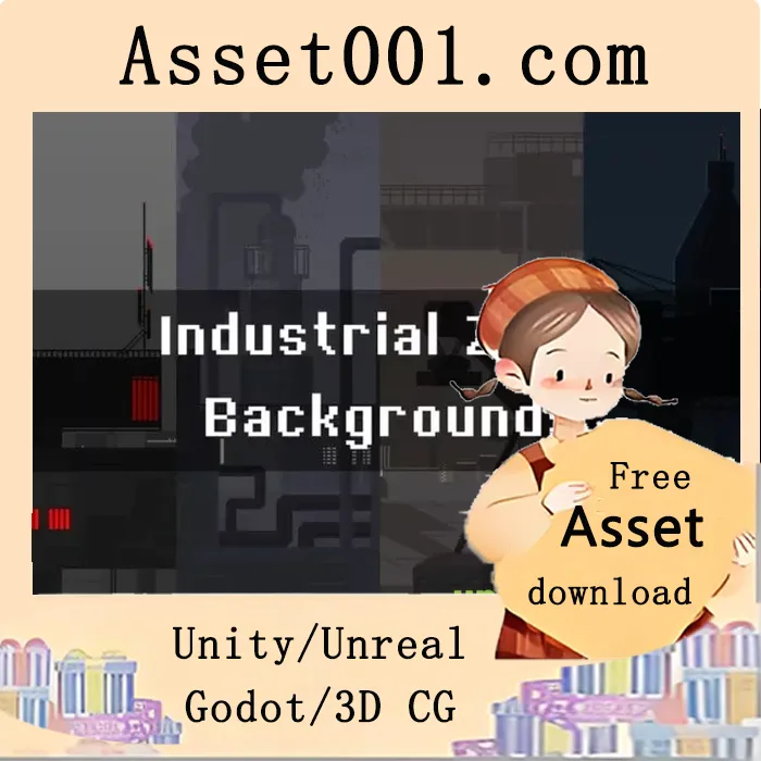 工业区像素艺术背景集合：为2D游戏打造沉浸式工业世界|Industrial Zone Pixel Art Backgrounds