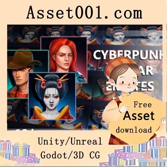 赛博朋克角色表情包512×512 PNG发布，为游戏与流媒体注入未来感|Cyberpunk Avatar Emotes 512x512 PNG