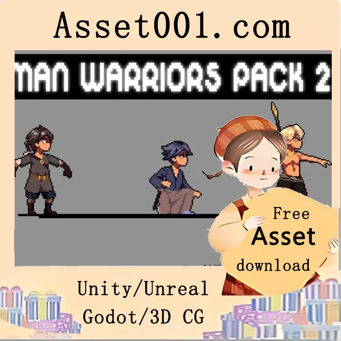 Anime Warrior Sprite Sheet Pixel Art Pack 2