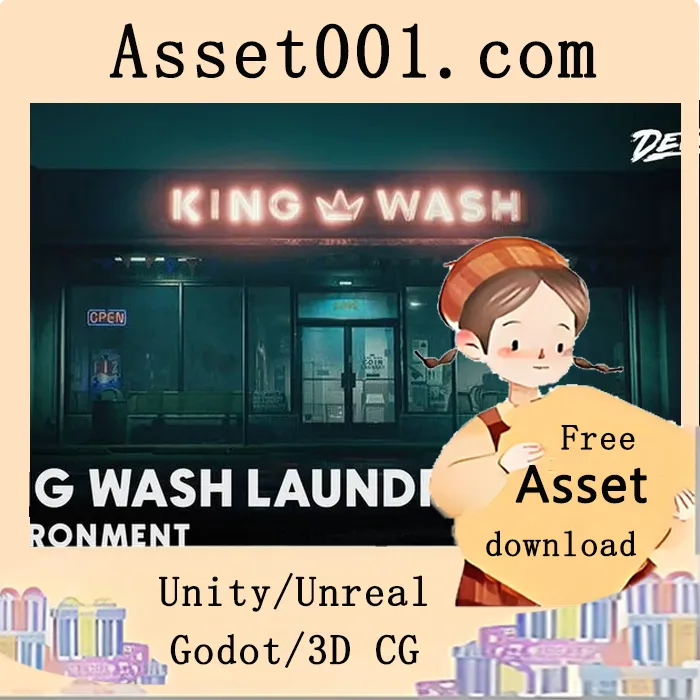 Unreal引擎打造的复古洗衣店场景资源包（含100+道具及高级材质系统）|King Wash Laundromat (LEGACY VERSION)