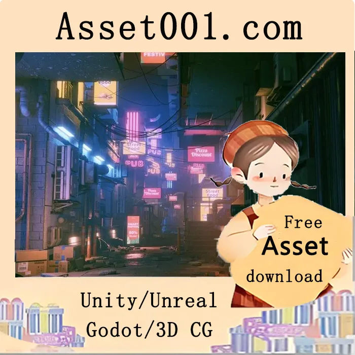 亚洲贫民窟风韵的赛博朋克都市小巷环境包|Big Slum Alley 5.6