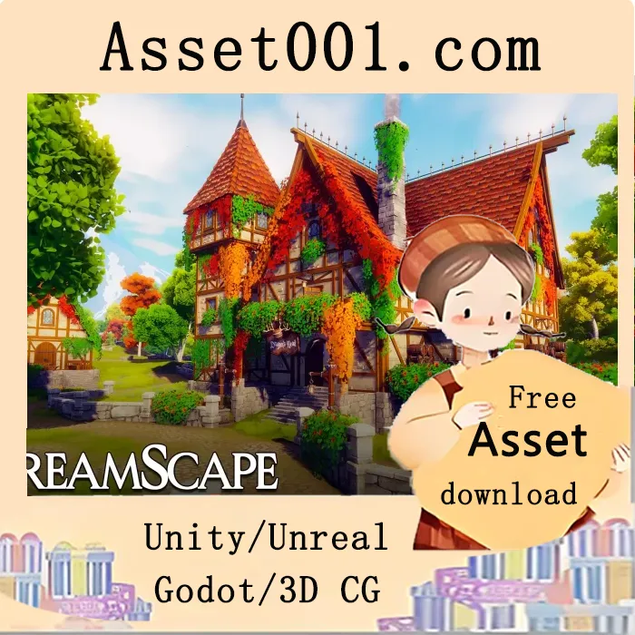 AAA风格模块化资产包：轻松打造惊艳的中世纪与奇幻风格村庄及开放世界场景|Dreamscape Village - Stylized Fantasy Open World v1.0