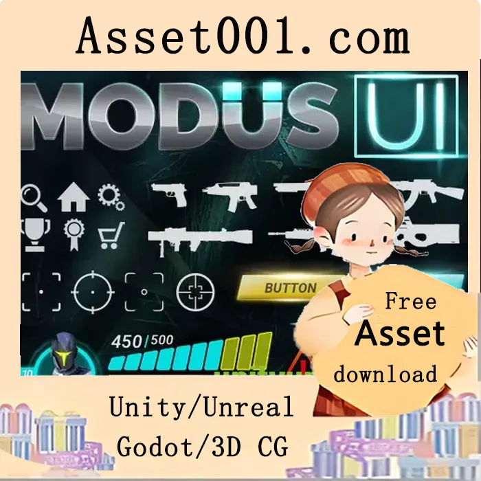 MODUS UI：现代与科幻风格多人FPS及动作游戏的终极UI解决方案|MODUS UI v1.1
