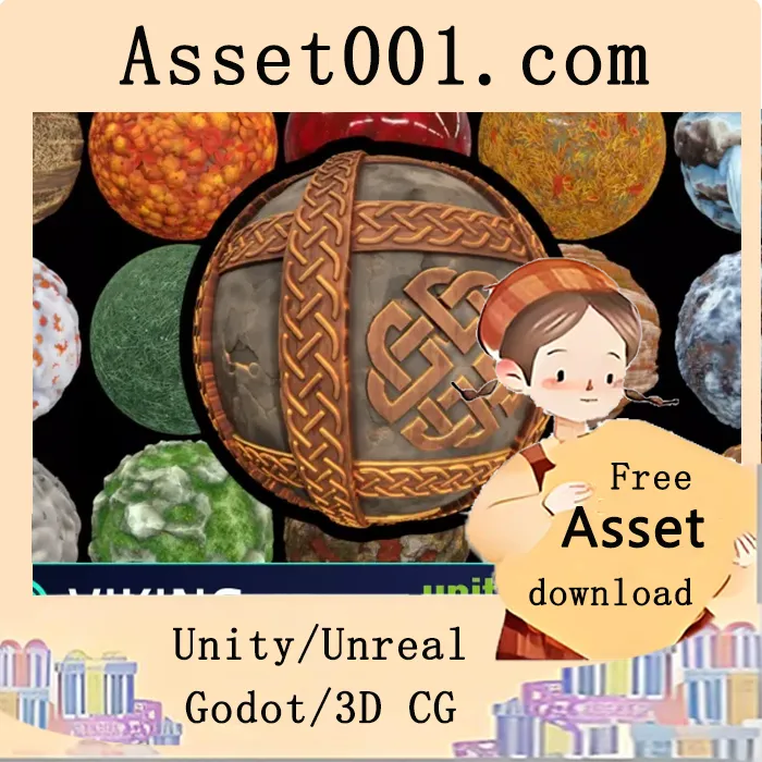 15款风格化维京主题纹理与材质包|Stylized Viking Textures - RPG Environment v1.0